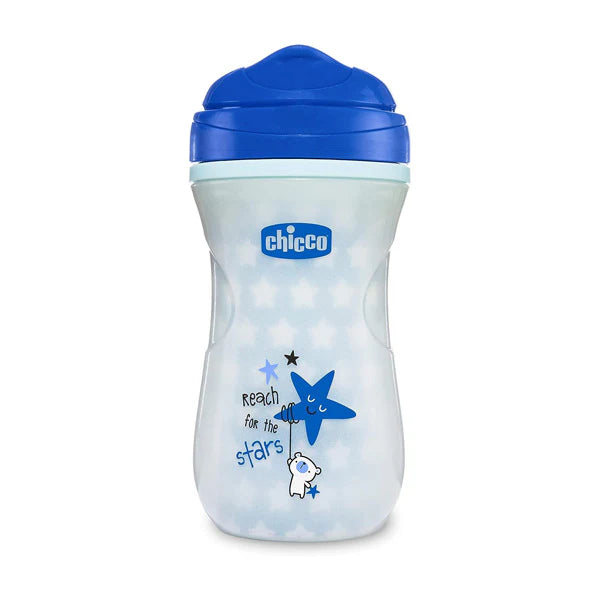 CHICCO GLOWING SHINY CUP 14M+ 266ML BLUE