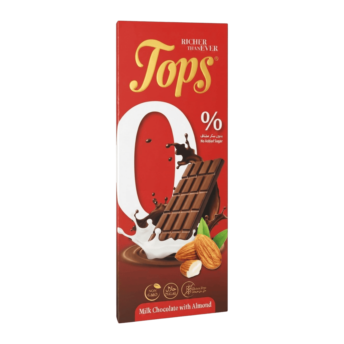 TOPS MILK CHOCOLATE WITH ALMOND 50G