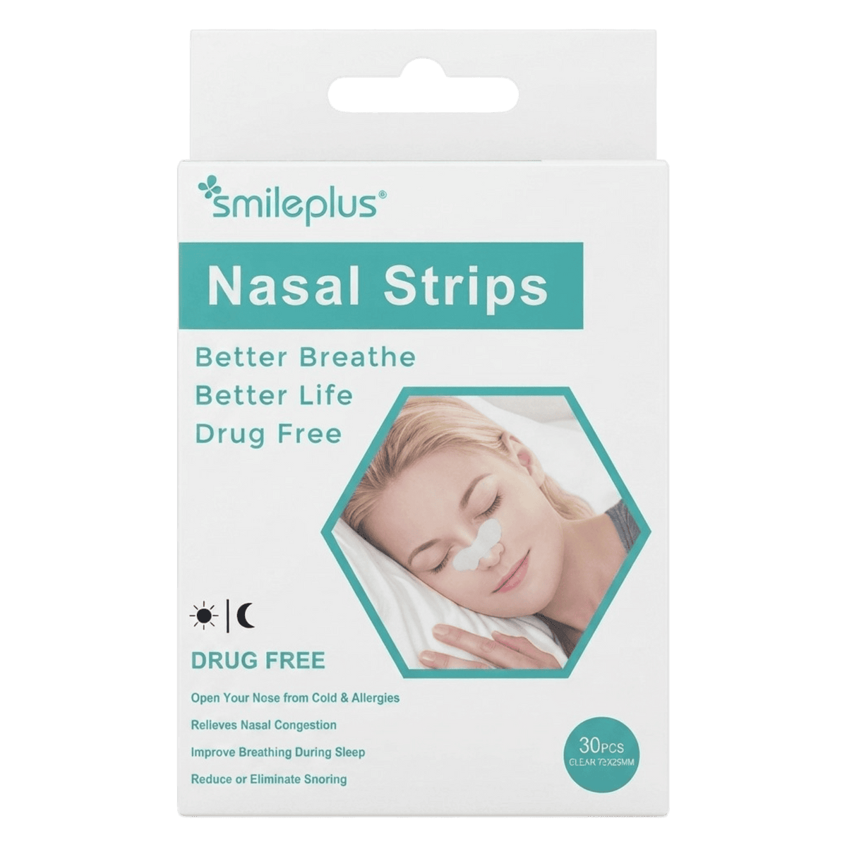 SMILEPLUS NASAL STRIPE CLEAR 30PCS