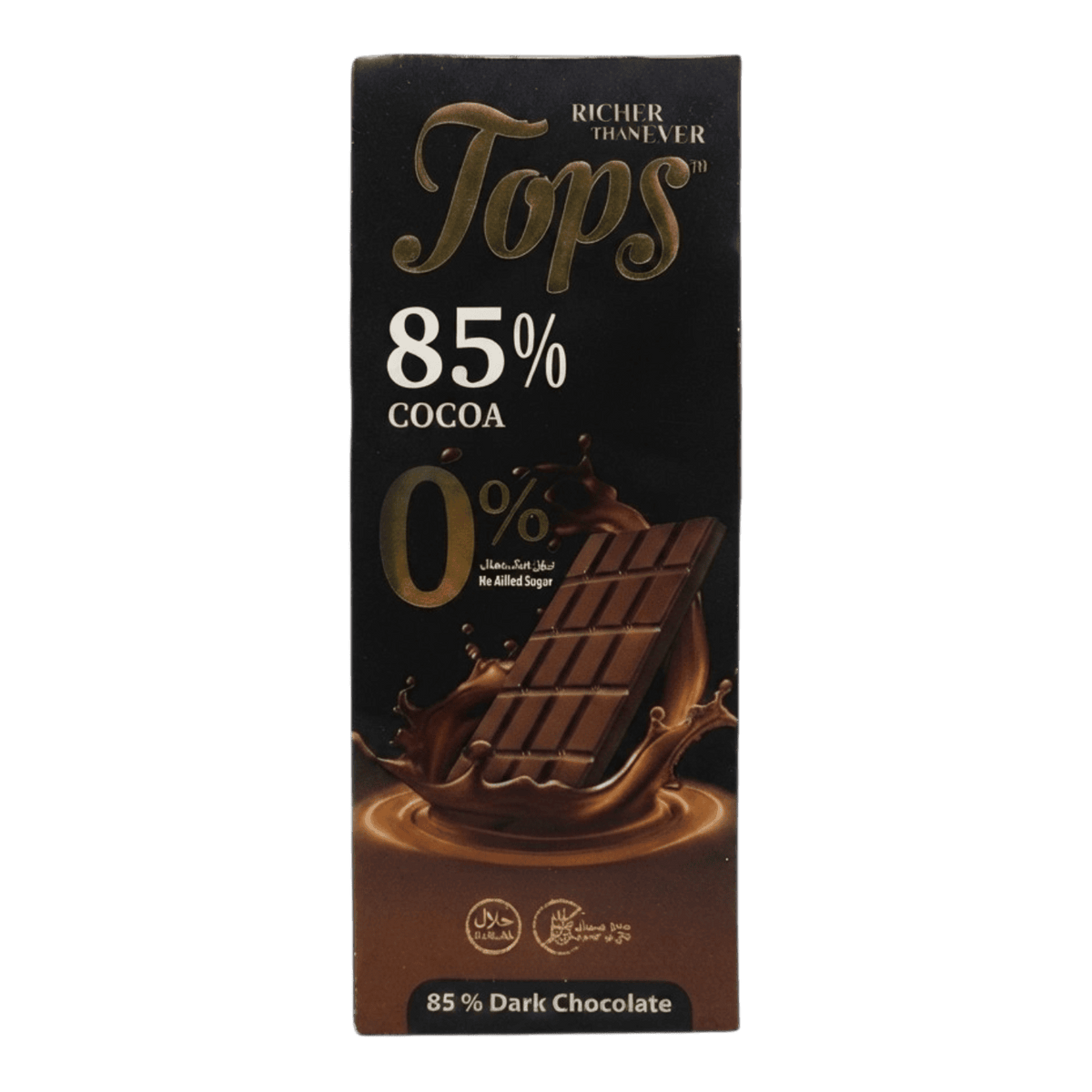 TOPS 85% COCOA DARK CHOCOLATE 50G