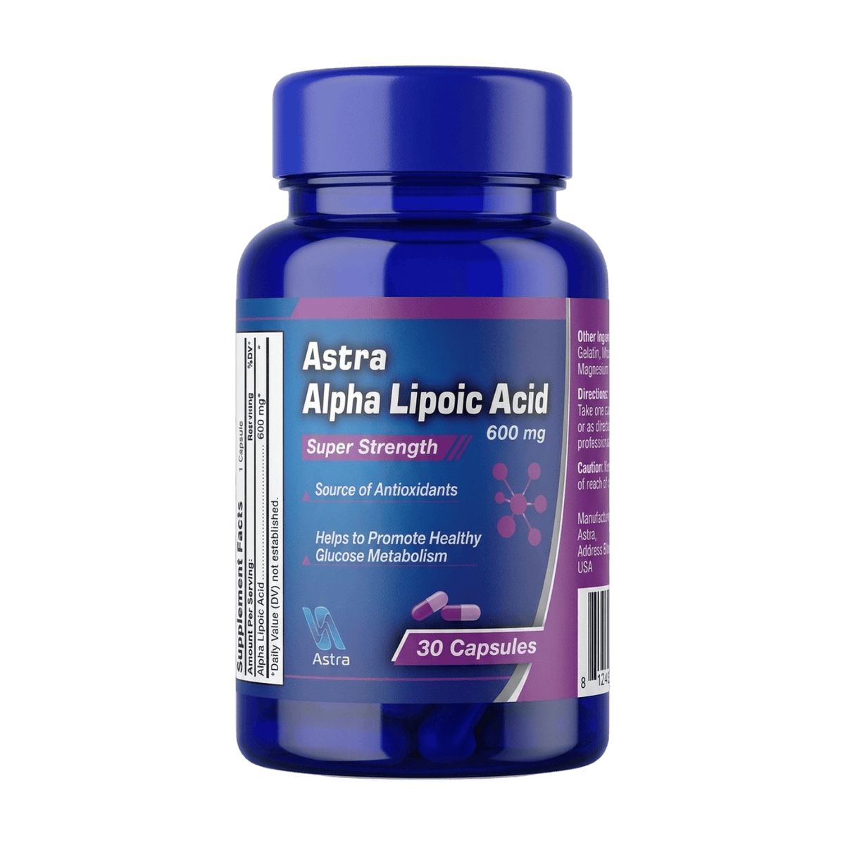 ASTRA ALPHA LIPOIC ACID 600MG 30CAP