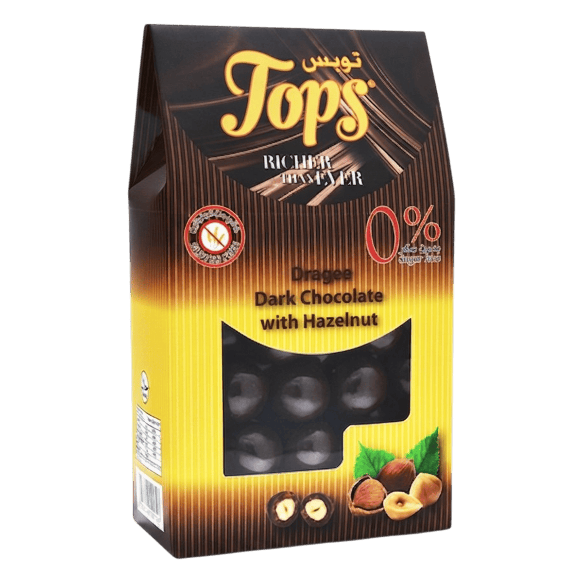TOPS ALMONDS COVERED WITH MILK CHOCOLATE 175G