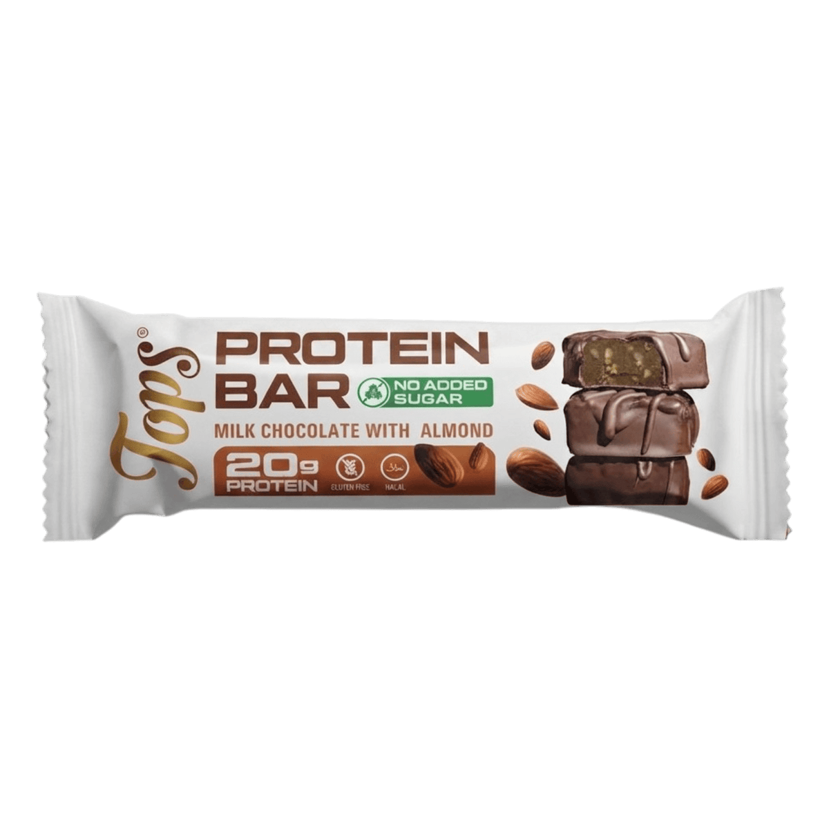 TOPS PROTEIN BAR ALMOND MILK CHOCOLATE 60G