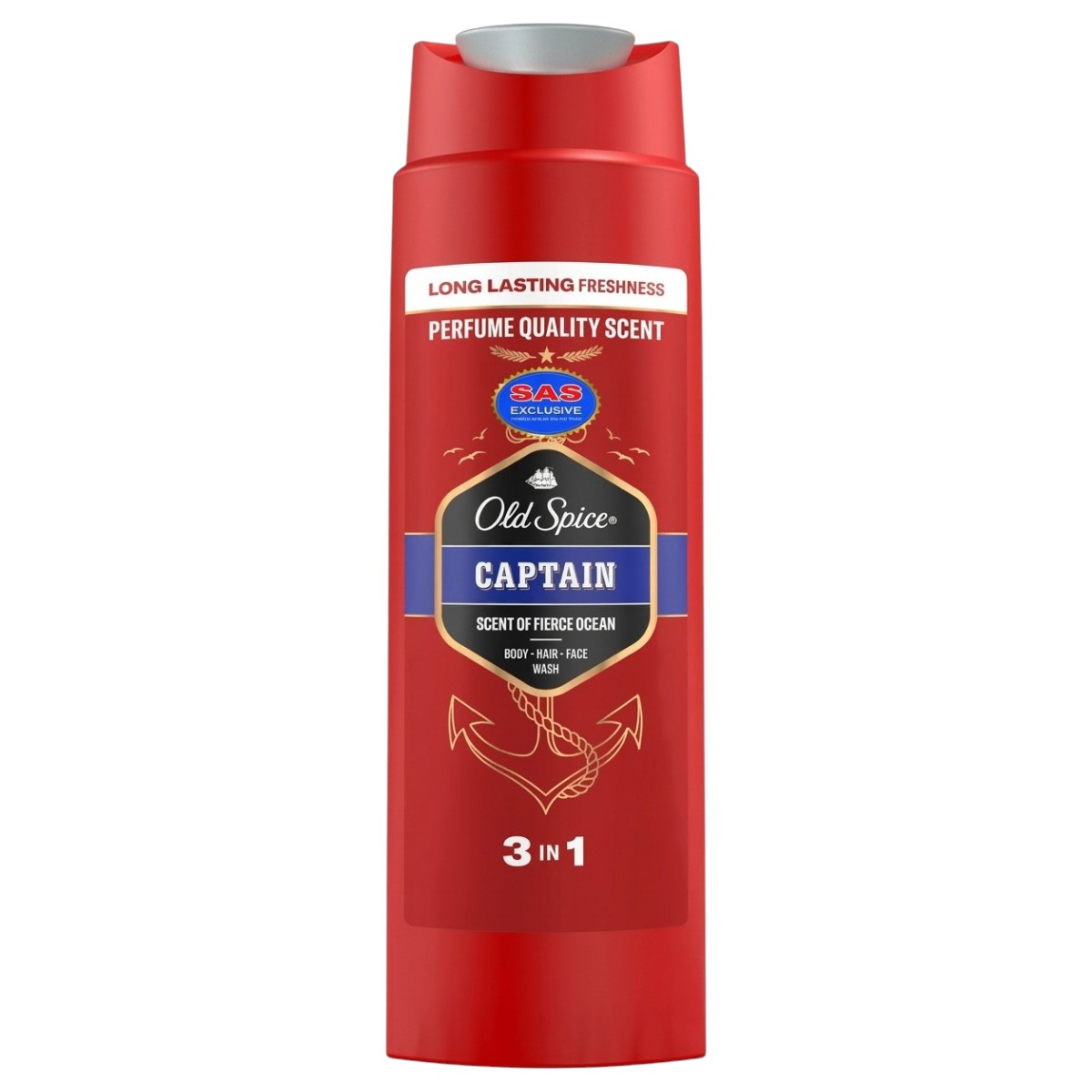 OLD SPICE CAPTAIN BODY WASH 3 IN 1 250ML