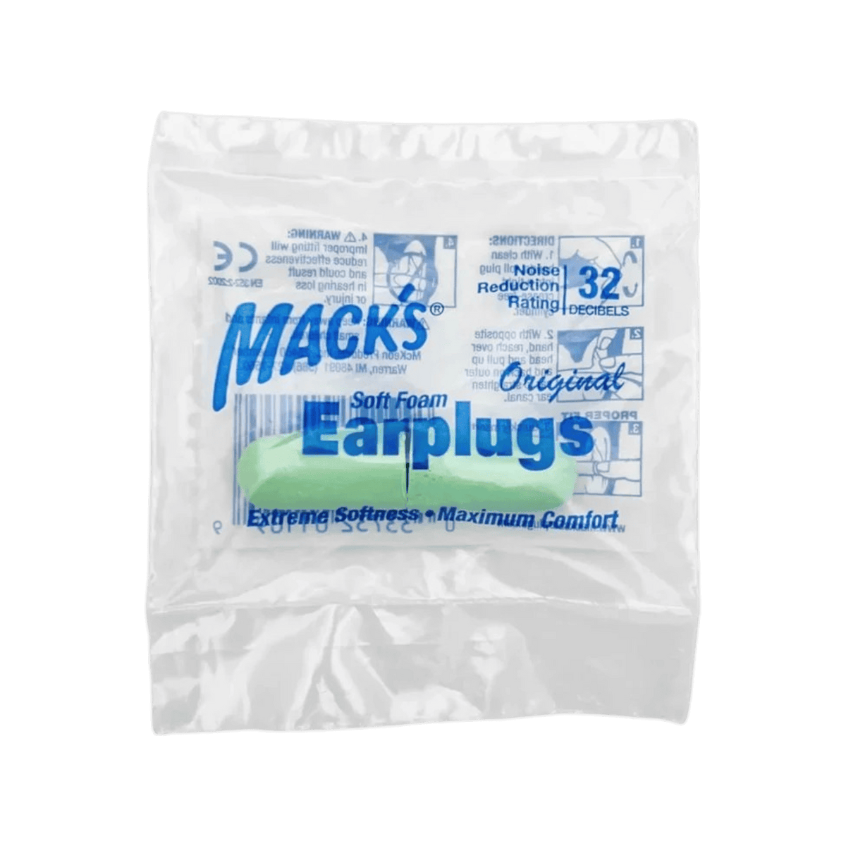 MACKS SOFT FOAM EARPLUGE 1PAIR