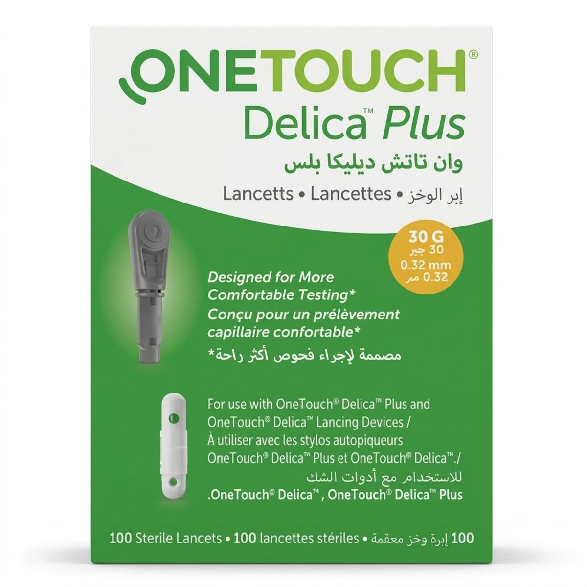 ONE TOUCH SELECT DELICA PLUS 30G 0.32MM 100 LANCET