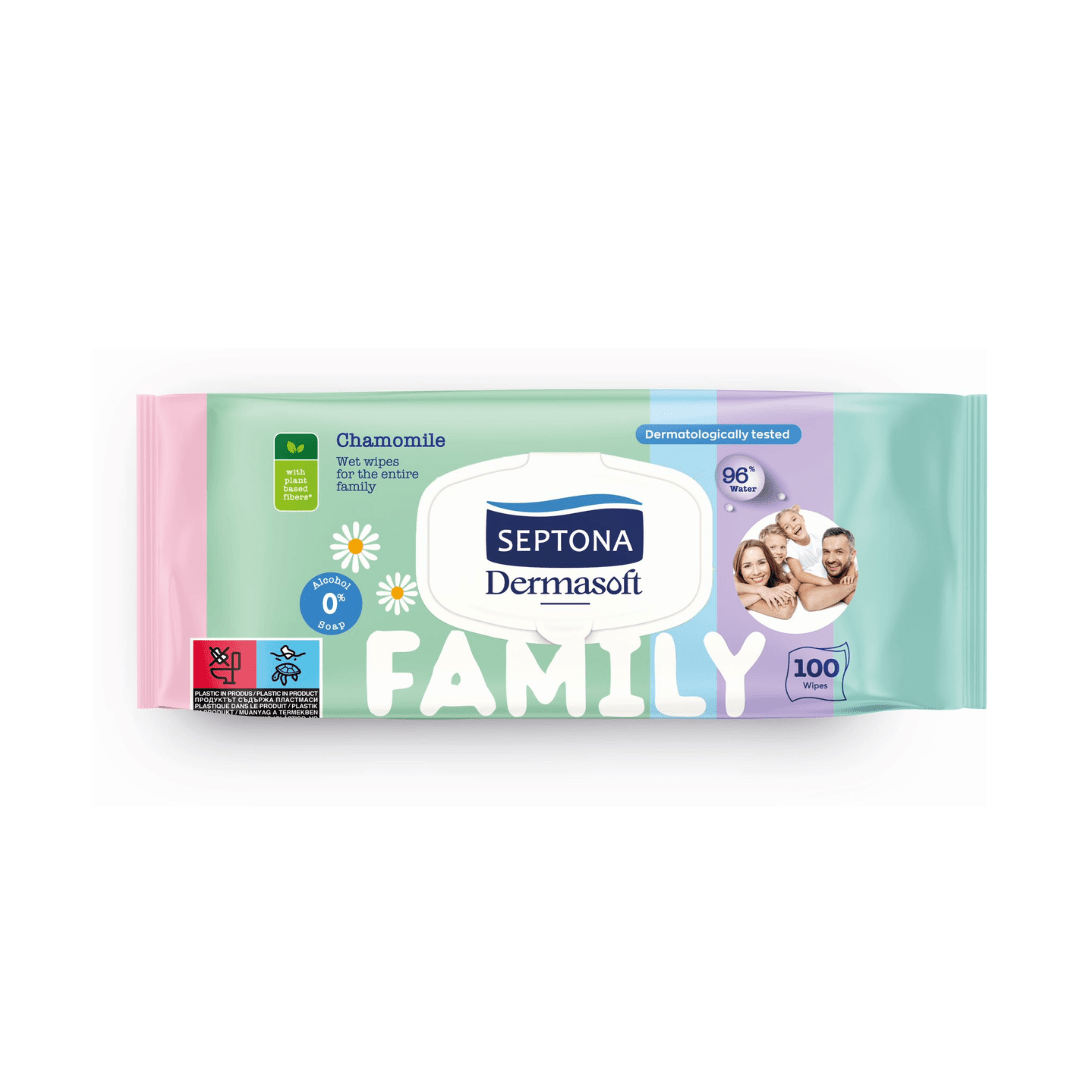 SEPTONA FAMILY WIPES 96% WATER 100PCS