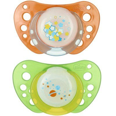 CHICCO PHYSIO AIR GLOWING SOOTHER 4M+ 2 PCS