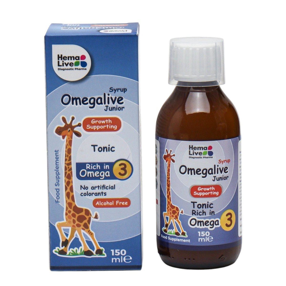 HEMA LIVE OMEGALIVE JUNIOR SYRUP 150ML