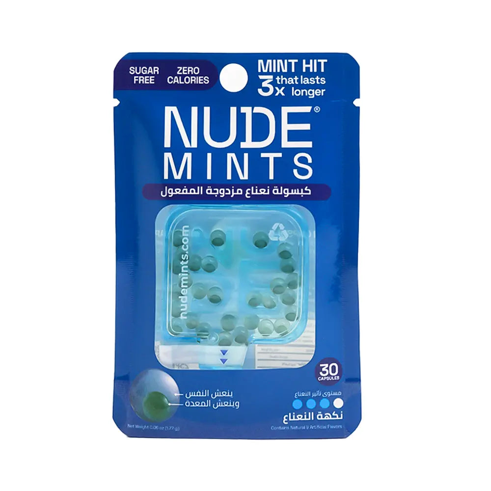 NUDE MINTS ICE PEPERMINT 30CAP