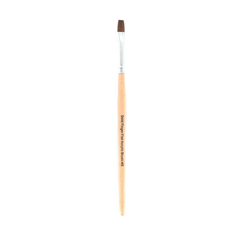 KISS GOLD FINGER FLAT ACRYLIC BRUSH#6