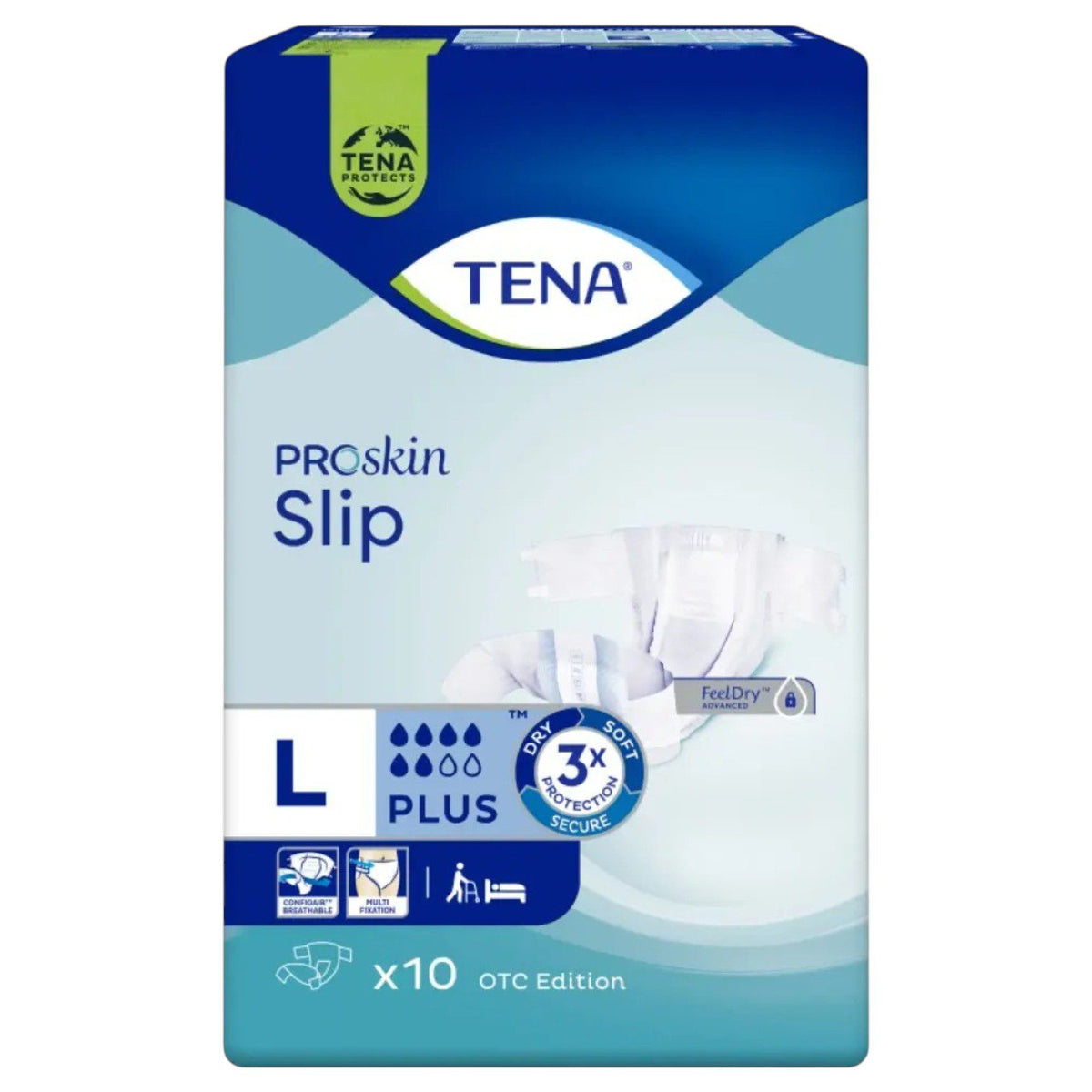 TENA PLUS L 10 SLIPS