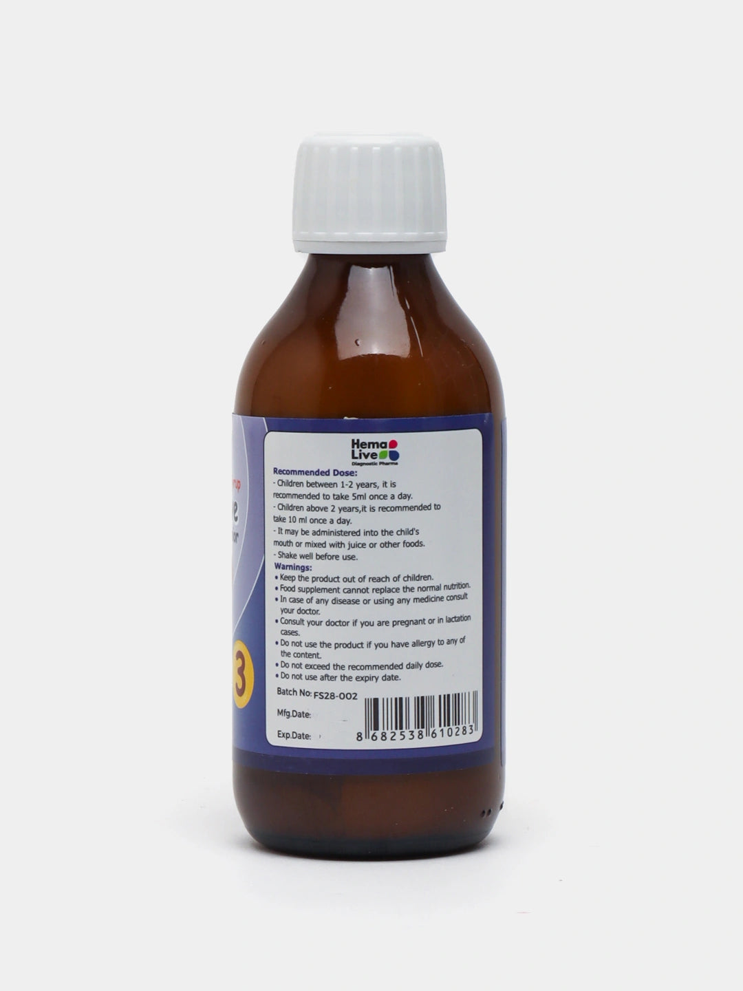 HEMA LIVE OMEGALIVE JUNIOR SYRUP 150ML