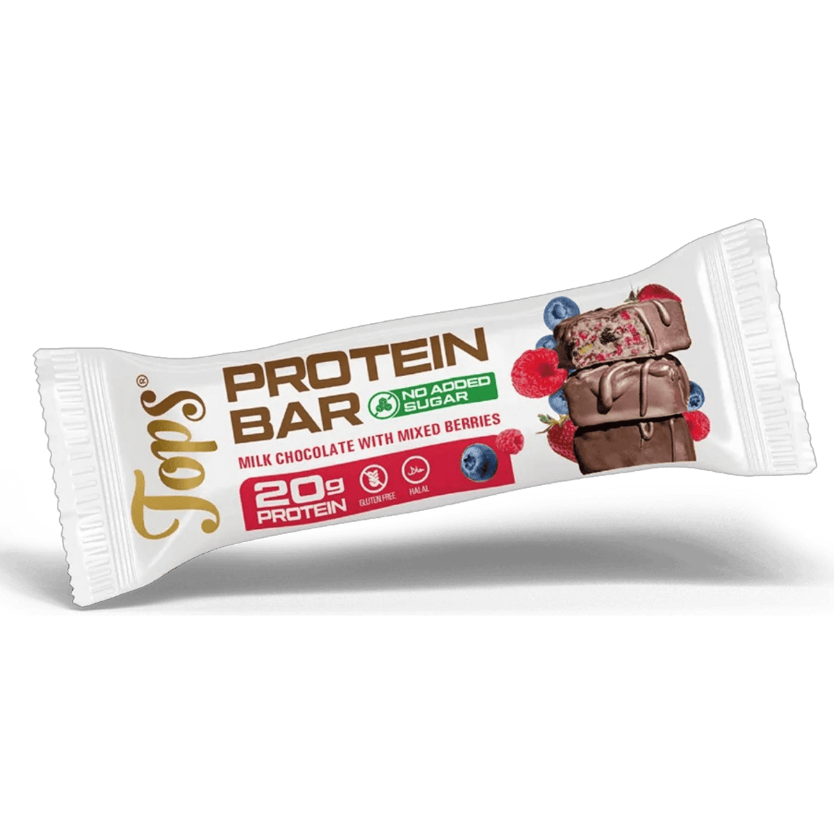 TOPS PROTEIN BAR BERRIES MILK CHOCOLATE 60G