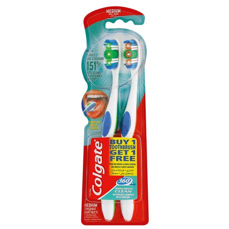 COLGATE MEDIUM T.B WHOLE MOUTH CLEAN 2PCS