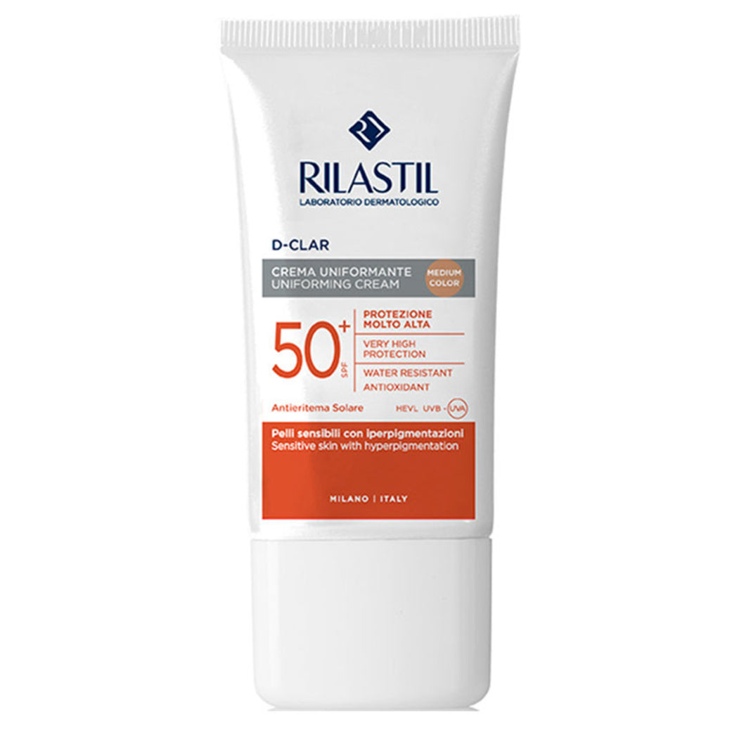 RILASTIL SUNSCREEN SPF50+ D-CLAR MEDIUM COLOR CREAM 40ML