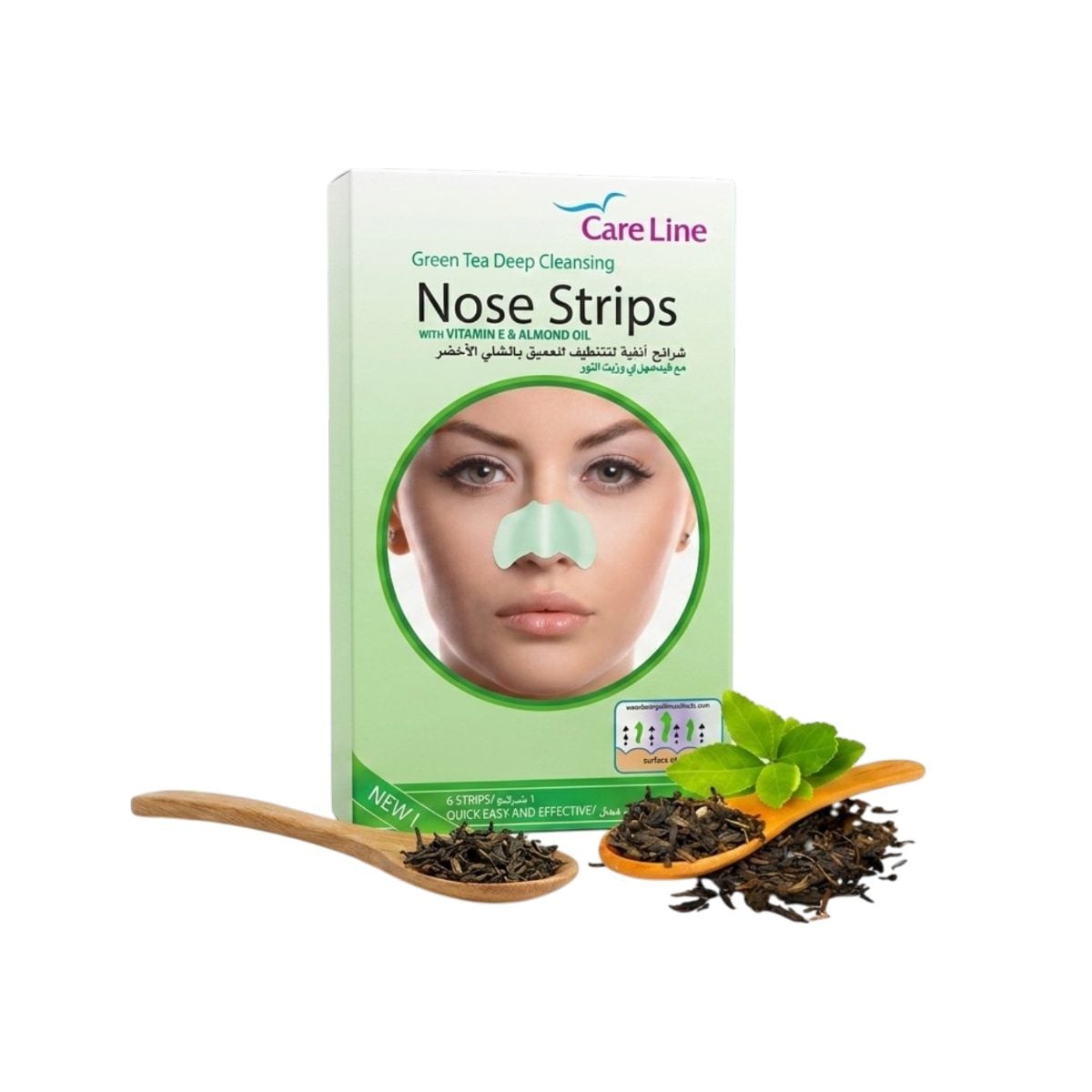 CARE LINE NOSE STRIPS GREEN TEA6 STRIPS