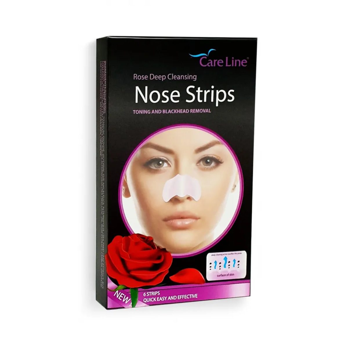 CARE LINE NOSE STRIPS ROSE DEEP 6 STRIPS