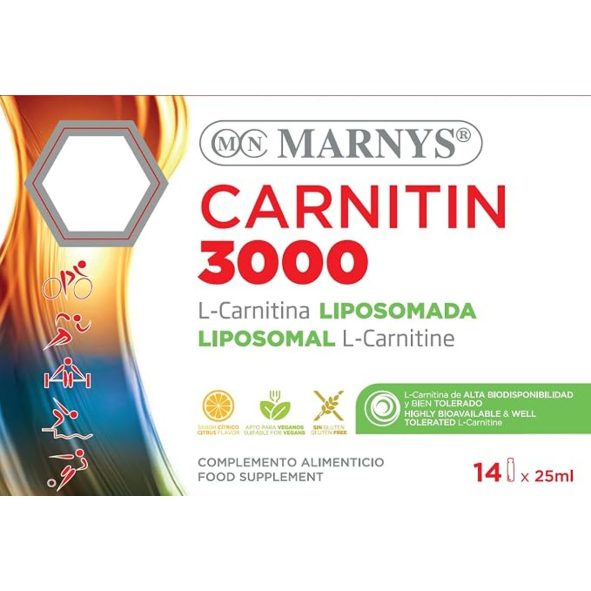 MARNYS CARNITIN 3000MG 14AMP*25ML