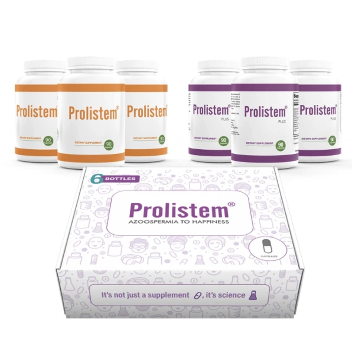 PROLISTEM DIETARY SUPLEMENT FOR MEN 3 STAGE 6 BOTTLES