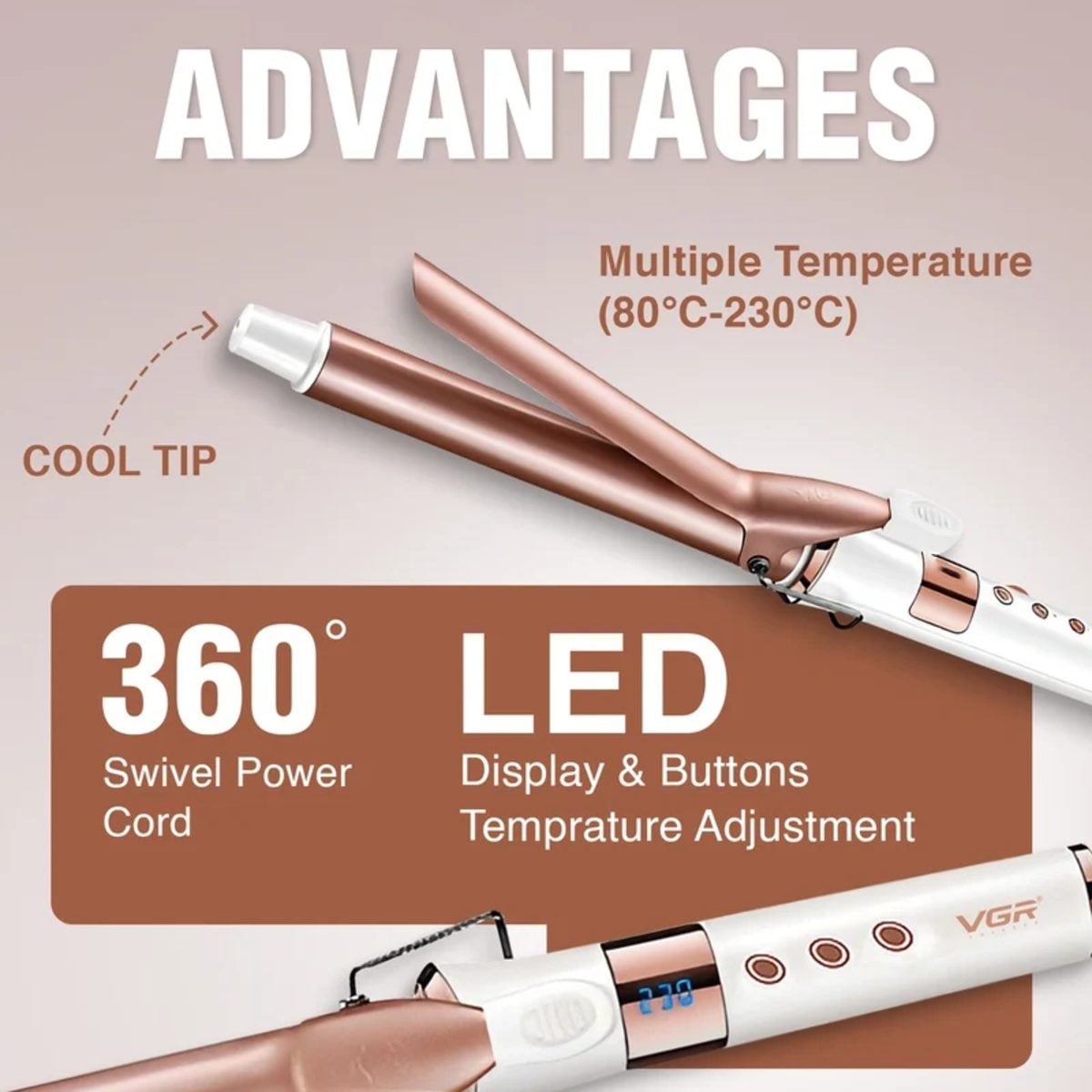 VGR HAIR CURLER V-578 ق/ص