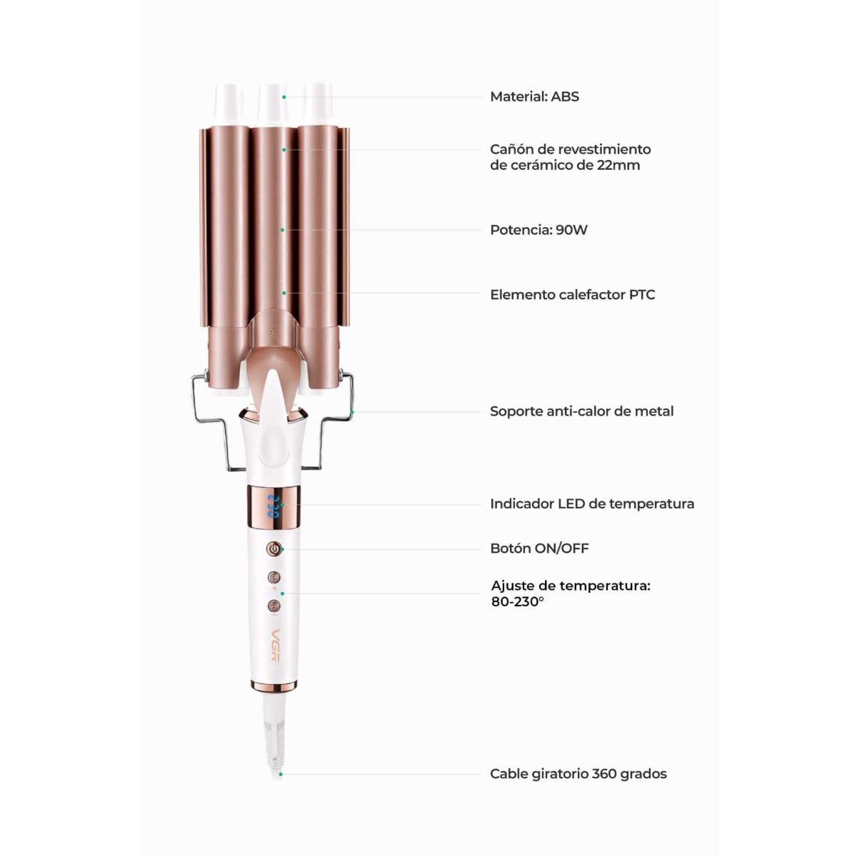 VGR HAIR CURLER V-599 ق/ص