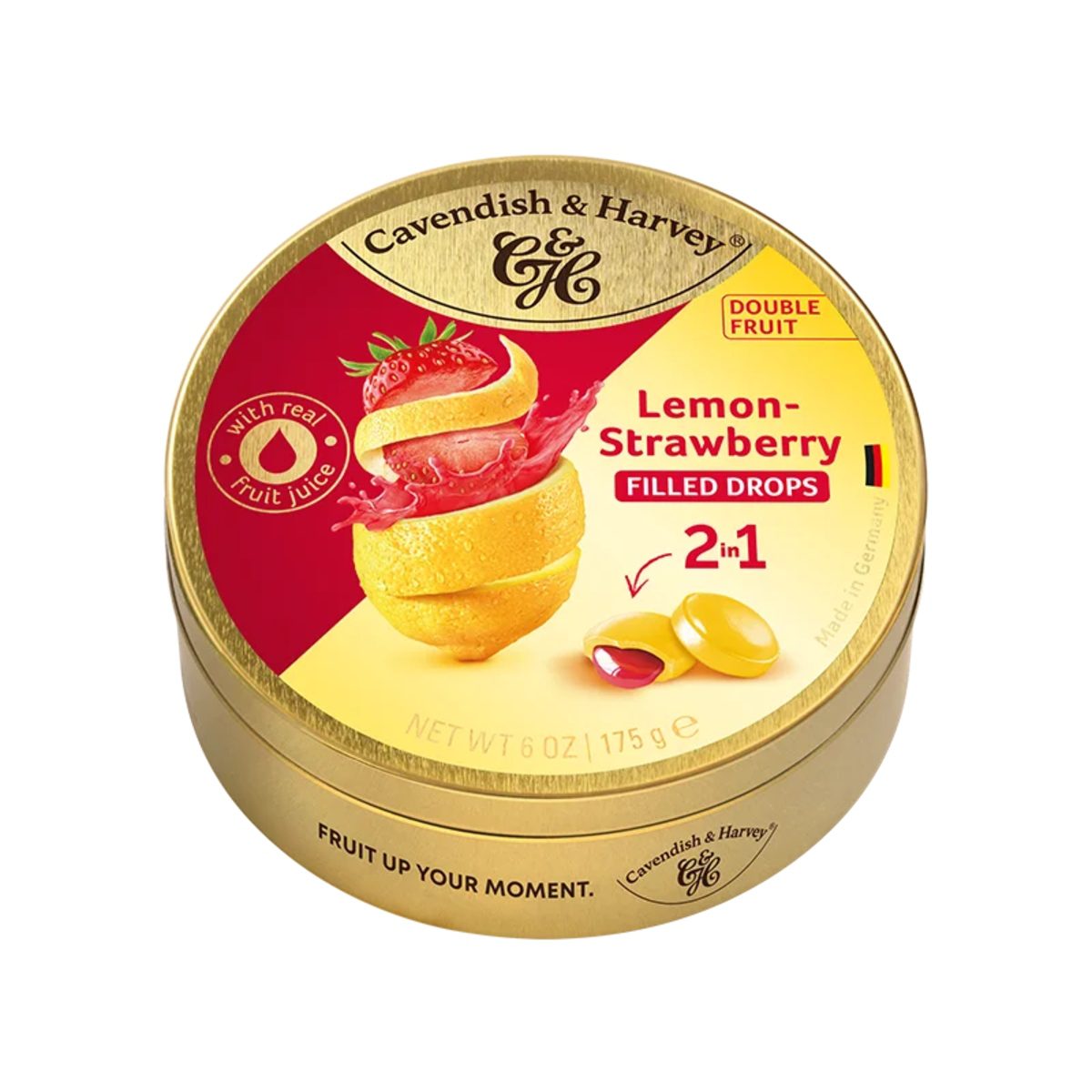 CAVENDISH&HARVERY LEMON STRAWBERRY FILLED DROPS 175G