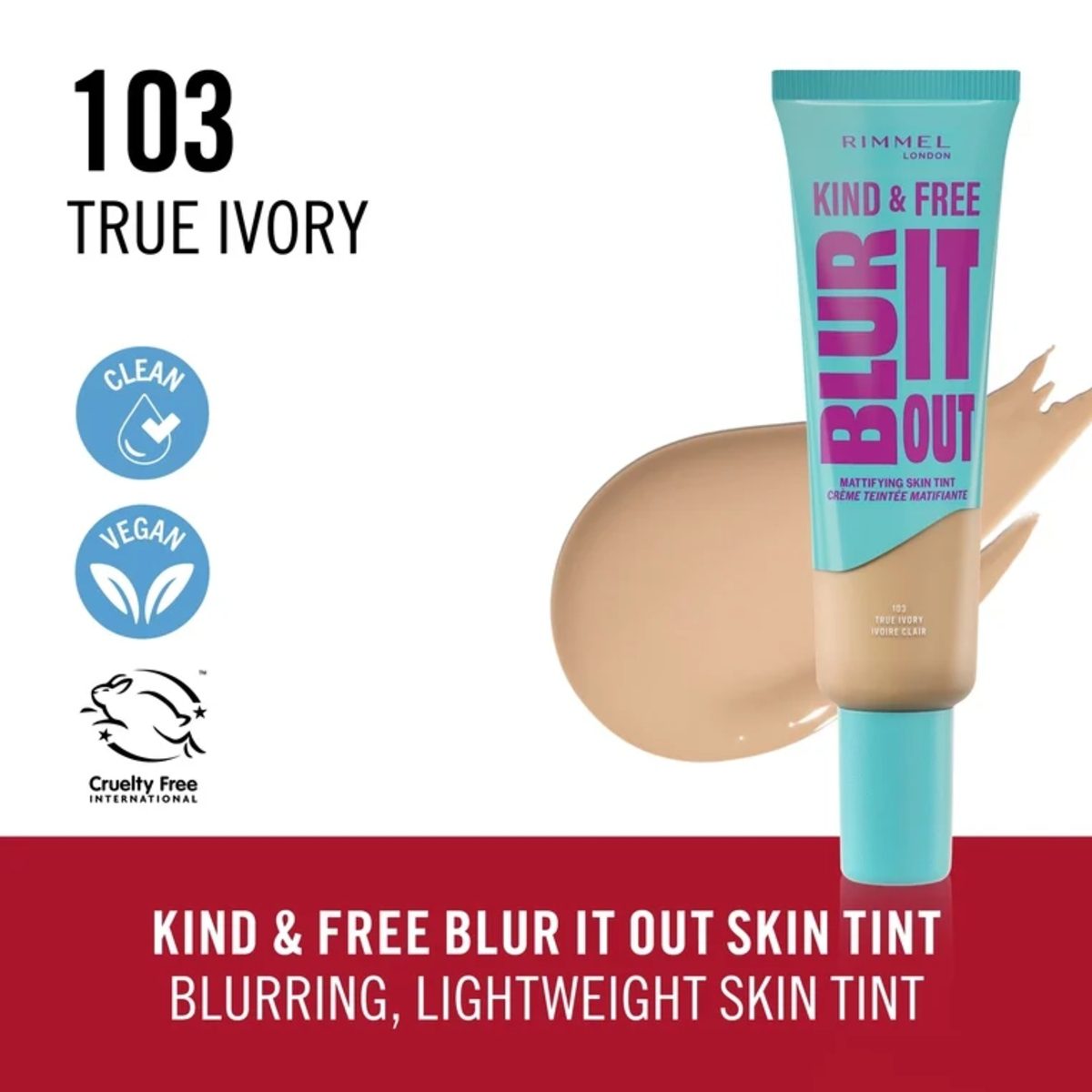 RIMMEL K&F LIQFND MATTE TRUE IVORY 103