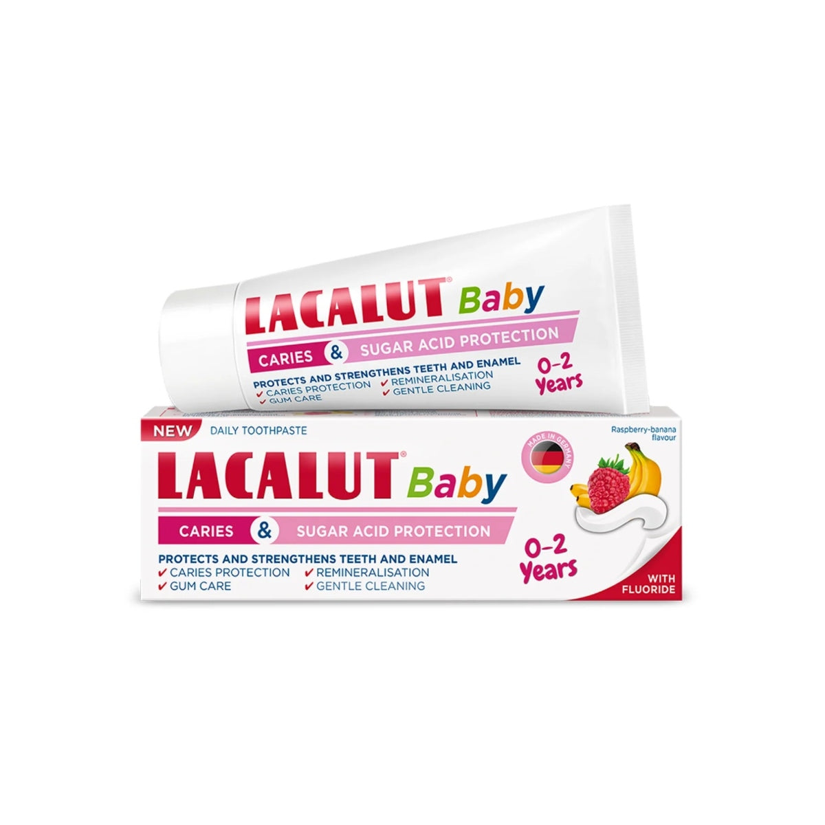LACALUT BABY 0-2 YEARS RASBERRY & BANANA FLAVOUR T.P 55ML