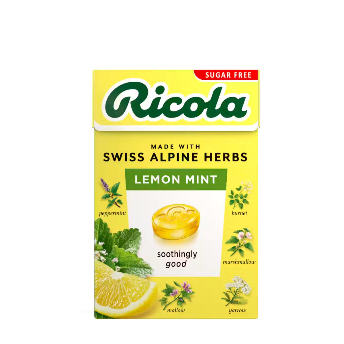 RICOLA SUGAR FREE LEMONMINT COUGH DROPS 27.5G