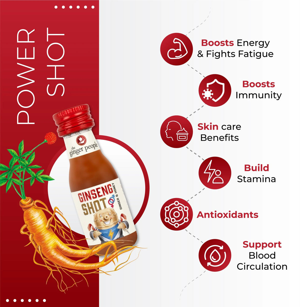 GINGER PEOPLE GINESNG SHOT GINGER&HONEY 30ML
