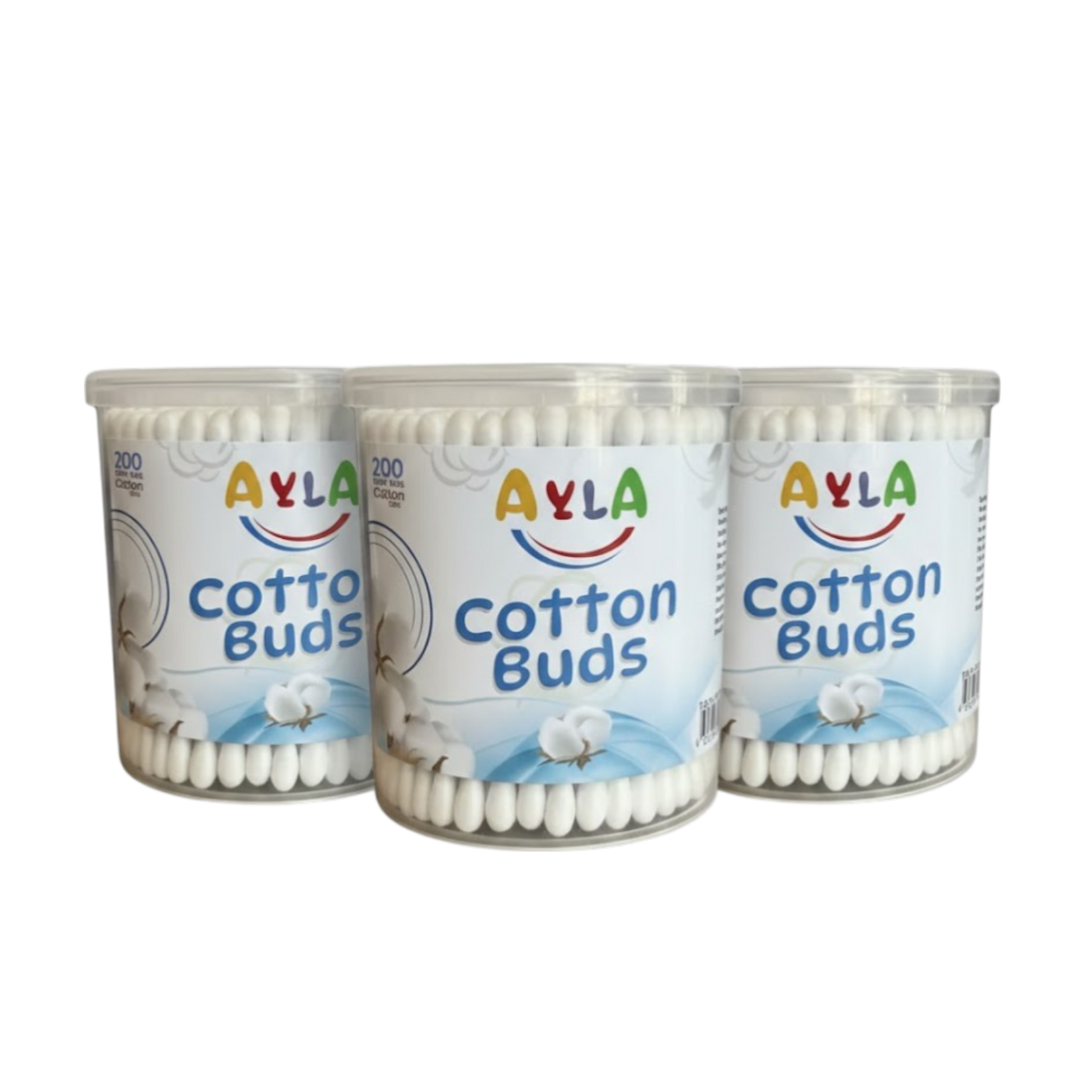 AYLA COTTON BUDS 200PCS(عرض 3 قطع)