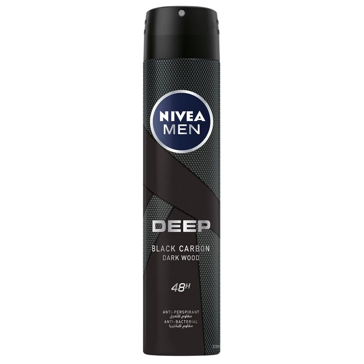 NIVEA DEO DEEP BLACK CARBON DARK WOOD SPRAY 200ML