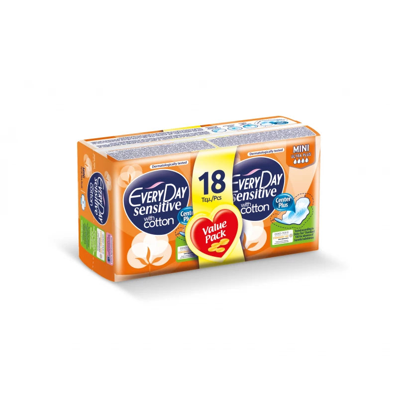 EVERYDAY SENSITIVE WITH COTTON MINI ULTRA PLUS 18PCS