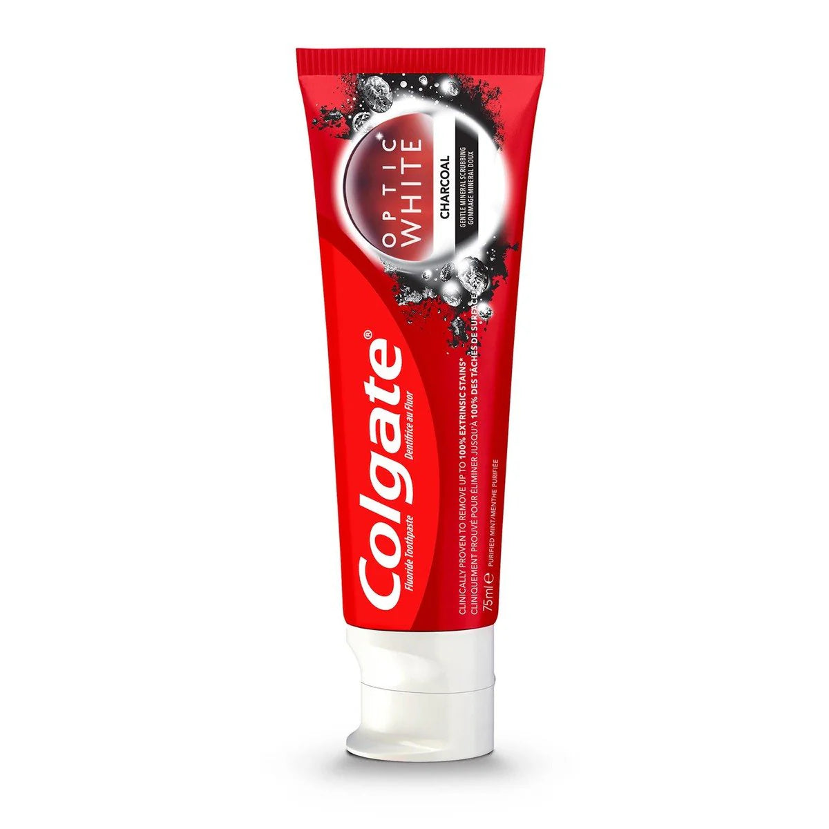 COLGATE OPTIC WHITE CHARCOAL T.P 75ML 1+1 OFFER