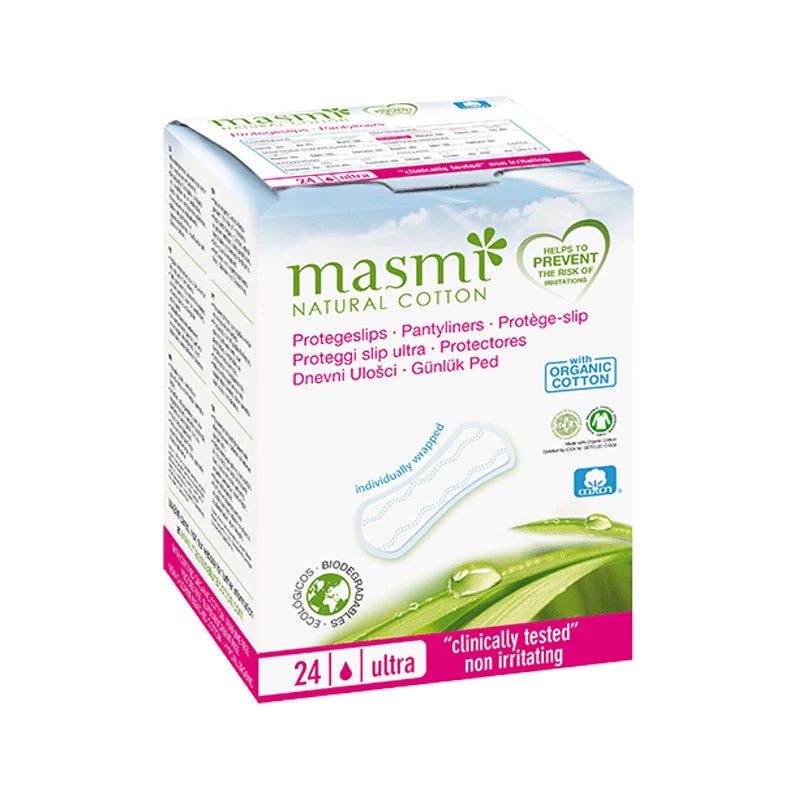 MASMI NATURAL COTTON ULTRA PANTYLINERS 24PCS