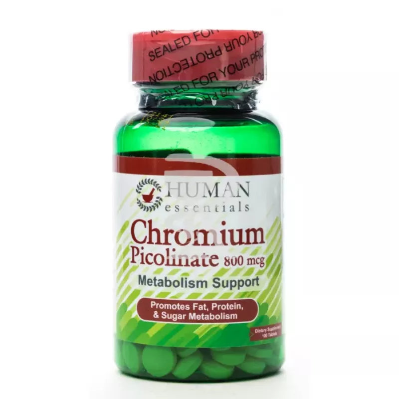 HUMAN ESSENTIALS CHROMIUM PICOLINATE 800MCG 100TAB