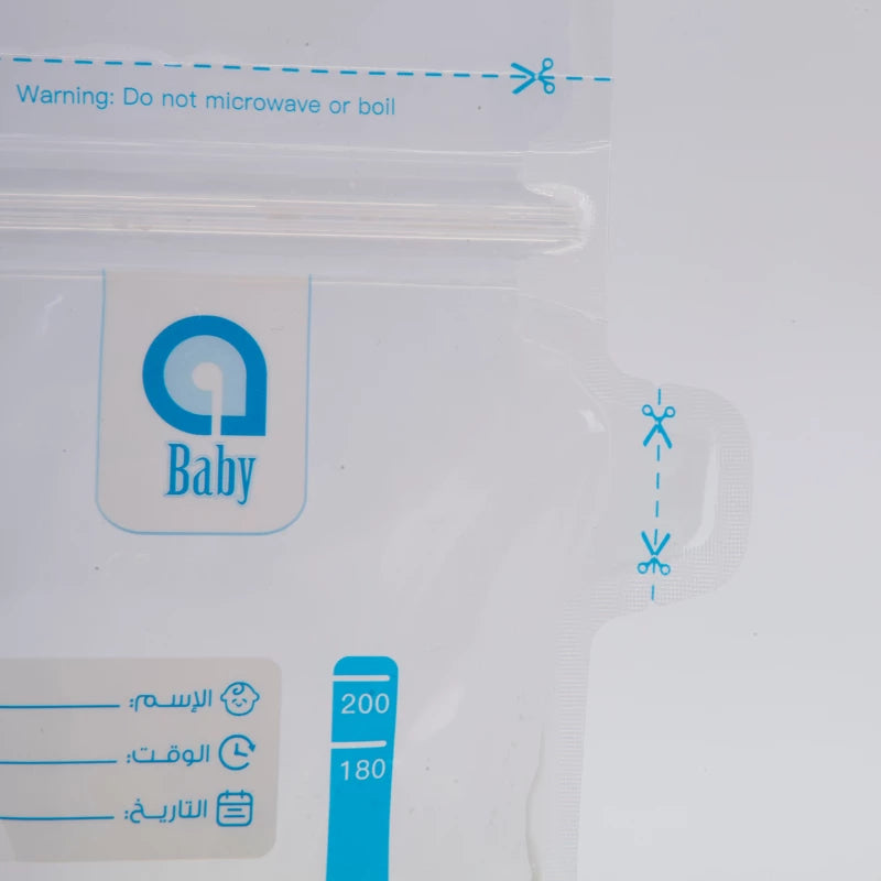 A BABY THERMO SENSITIVE MILK STORAGE BAG 200ML*20PCS