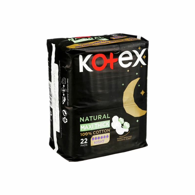 KOTEX NATURAL MAXI PROTECT NIGHT 22 PADS