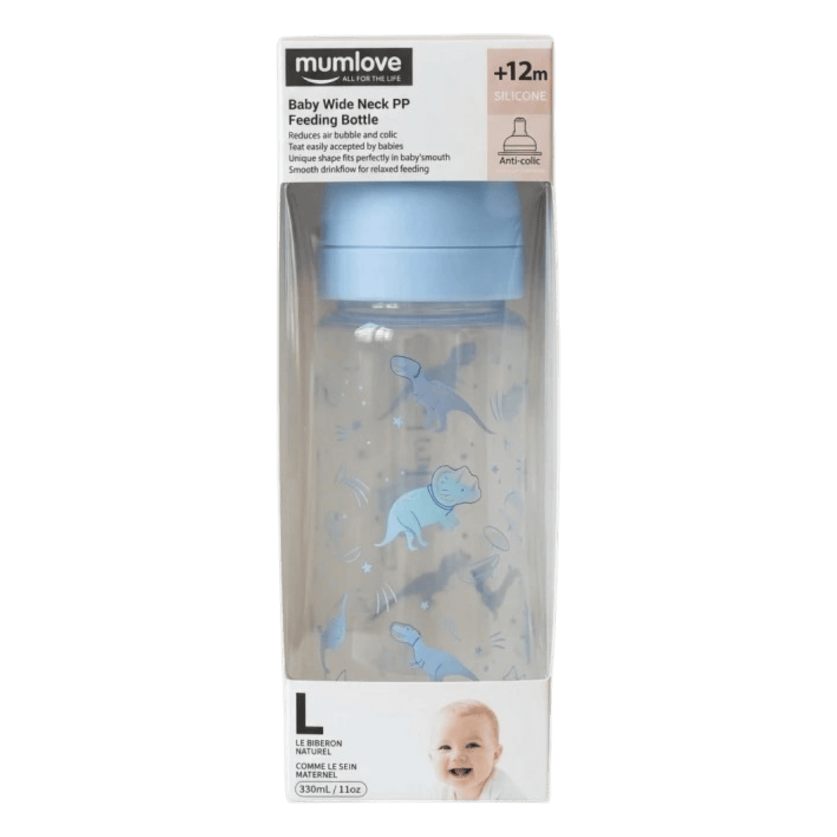 MUMLOVE ANTI-COLIC BOTTLE 330ML +12M