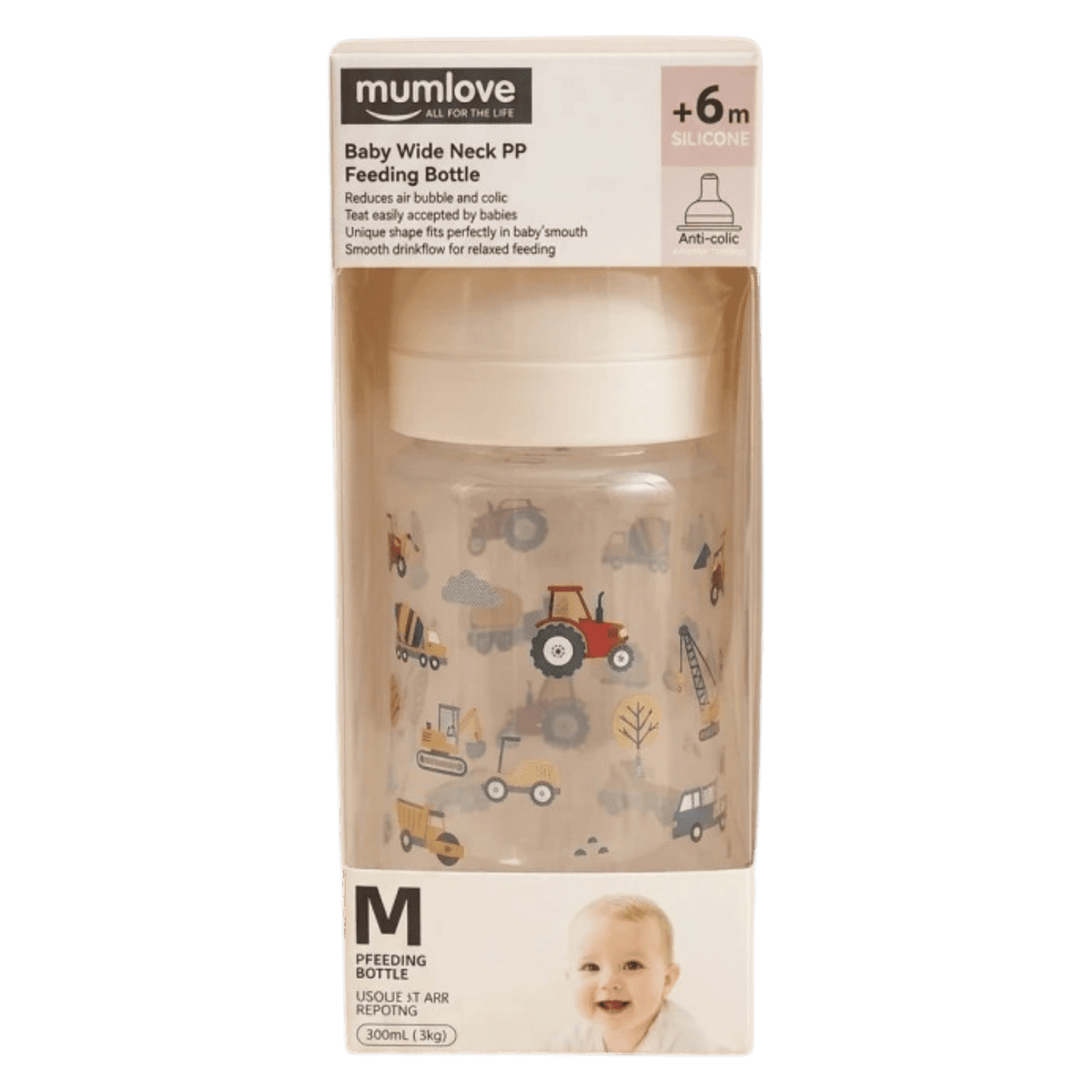MUMLOVE ANTI-COLIC BOTTLE 240ML +6M
