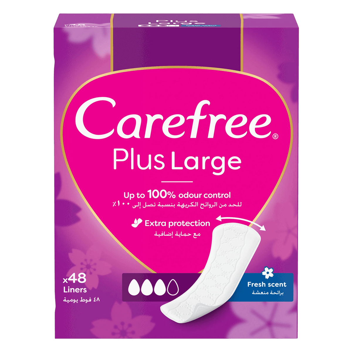 CAREFREE PLUS LARGE FRESH FRESH SCENT 48PCS