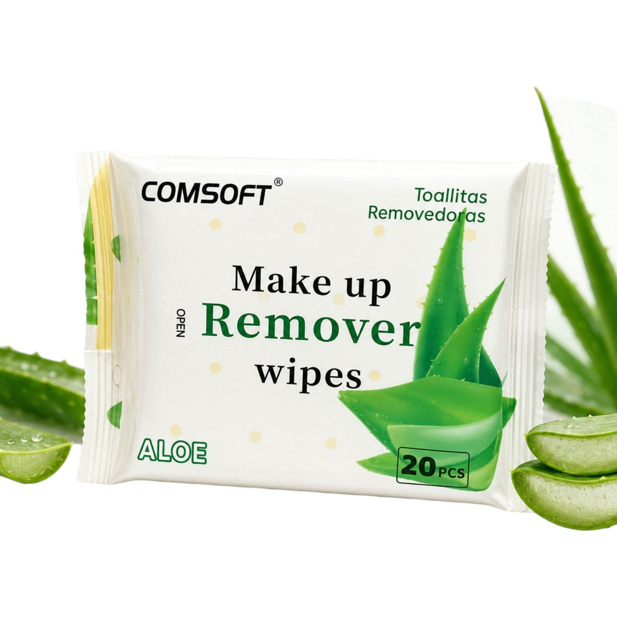 COMSOFT MAKE UP REMOVER ALOE WIPES 20PCS