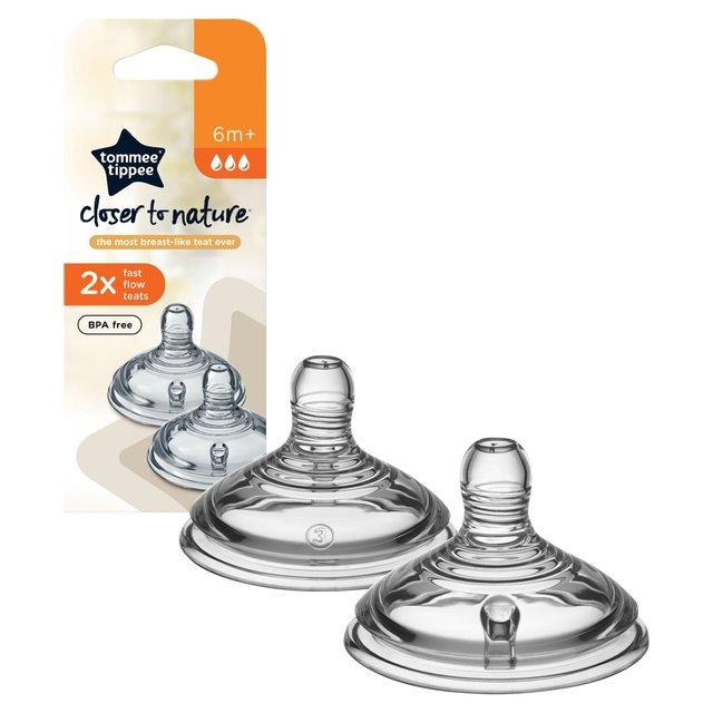 TOMMEE TIPPEE FAST FLOW TEAT 6M+ 2PCS