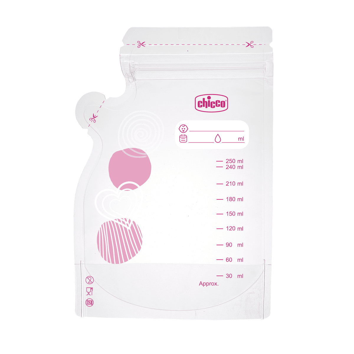 CHICCO BREAST MILK STORAGE BAGS 30PCS