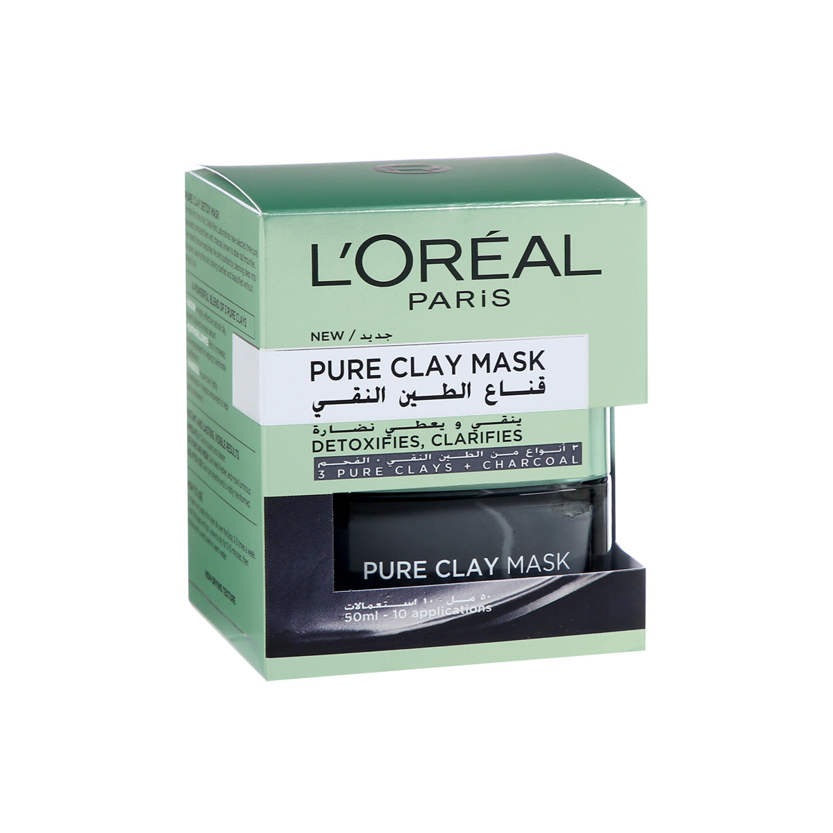 LOREAL PURE CLAY MASK 3 PURE CLAYS + CHARCOAL 50ML