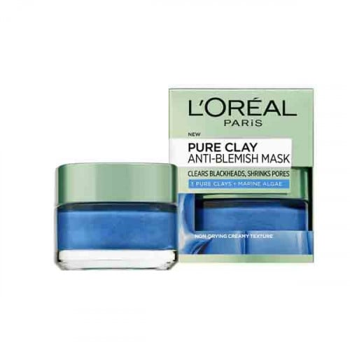 LOREAL PURE CLAY MASK 3 PURE CLAYS + MARINE ALGAE 50ML