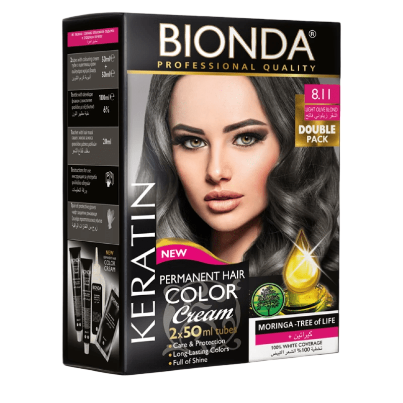 BIONDA PERMANENT HAIR COLER 8.11
