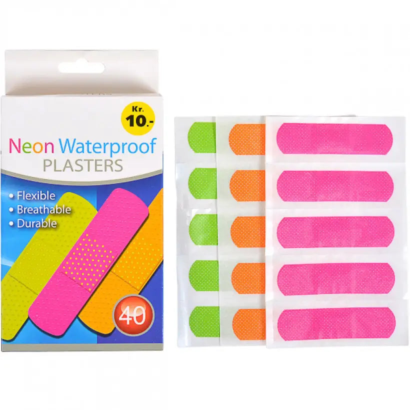 NEON WATERPROOF PLASTERS 40PCS