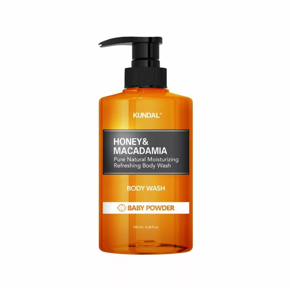 KUNDAL HONEY & MACADAMIA BABY POWDER BODY WASH 500ML